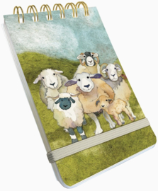 Emma Ball Mini Spiral Pad - Felted Sheep