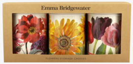 Emma Bridgewater Flowers set of 3 Caddy Tins