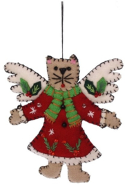 Meander Kat met vleugels -vilt-
