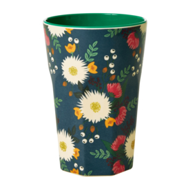 Rice Tall Melamine Cup - Wedding Bouquet Print