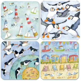 Emma Ball Coasters - Sea Side - set of 4