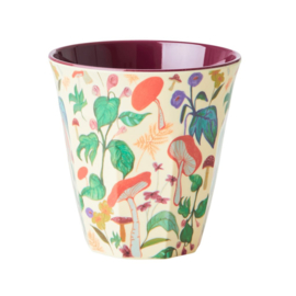 Rice Medium Melamine Cup - Mushroom Print