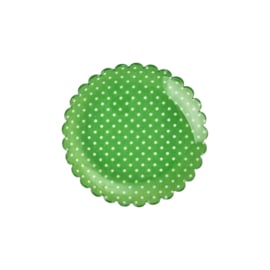 Rice Acrylic  Cake Plate - Green Dots