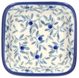 Bunzlau Square Bowl 70 ml 8 x 8 cm Blue Olive