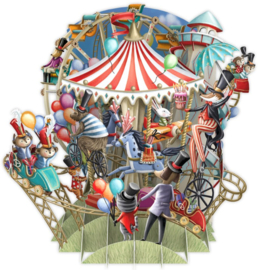 Me&McQ - 3D Wenskaart - Carousel Capers