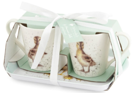 Wrendale Designs 'Lovely Mum' Two Mug & Tray Set