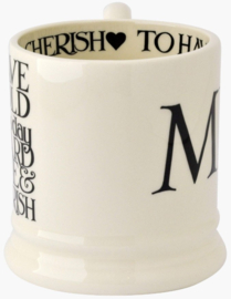 Emma Bridgewater Black Toast - 'Mr & Mrs' Set of 2 1/2 Pint Mugs Boxed