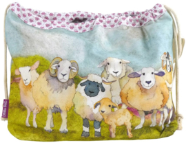 Emma Ball Drawstring Bag - Felted Sheep