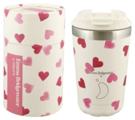 Chilly's Coffee Cup 340 ml - Emma Bridgewater - Pink Hearts - 100% lekvrij