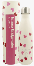 Chilly's Drink Bottle 500 ml Emma Bridgewater Pink Hearts -mat met reliëf-