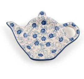 Bunzlau Teabag Dish Teapot Flower Fountain