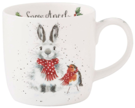 Wrendale Designs 'Snow Angels' Rabbit & Robin Mug