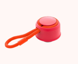 Rice Lid for Isolating Drinking Bottle - Red Kiss with Neon Orange Thread