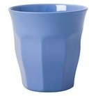 Rice Solid Colored Medium Melamine Cup in New Dusty Blue