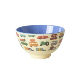 Rice Small Melamine Bowl - Happy Cars Print