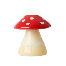 Rice Ceramic Candle Holder Mushroom Shape - Wide