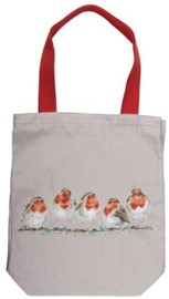 Wrendale Designs 'Jolly Robin' Canvas Bag - Robin