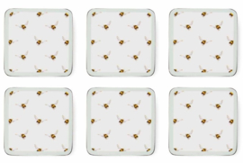 Wrendale Designs Coasters 'Bees' - Set of 6