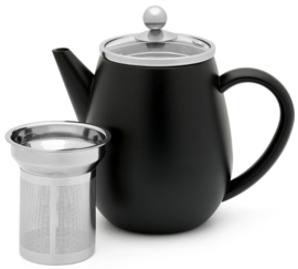 Bredemeijer Duet Eva 0,5 liter -Mat Zwart- inclusief theefilter
