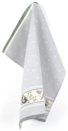 Bunzlau Tea Towel Birds Grey