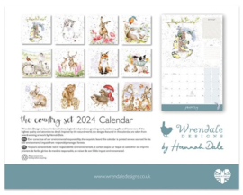 Wrendale Designs The Country Set Landscape Calendar 2024