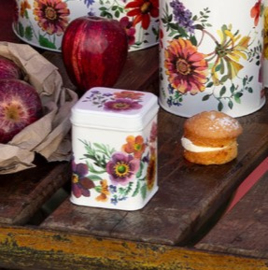 Emma Bridgewater - Garden Flowers - Square Tin Caddy