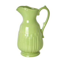 Rice Ceramic Jug in Bright Neon Green - 2,5 liter