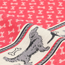 Bunzlau Tea Towel Dog Red