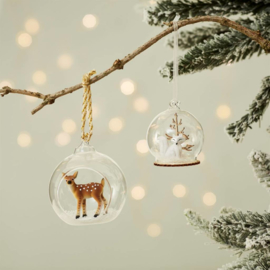 Sass & Belle Winter Forest Folk Deer Open Bauble