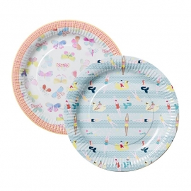 Rice 8 Paper Plate in Assorted Swimster or Butterfly Print