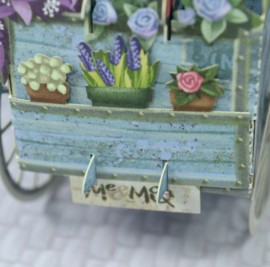 Me&McQ - 3D Wenskaart - Flower Seller's Bicycle - Pink