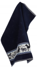 Bunzlau Kitchen Towel Dog Dark Blue