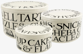 Emma Bridgewater Black Toast Set of 3 Round Cake Tins