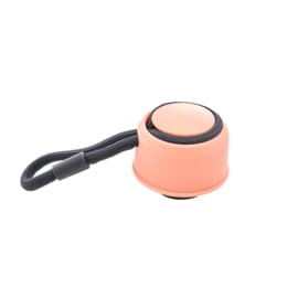Rice Lid for Isolating Drinking Bottle - Coral with Dark Grey Thread