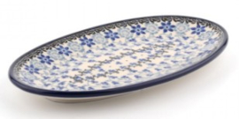 Bunzlau Oval Cookie Dish Belle Fleur