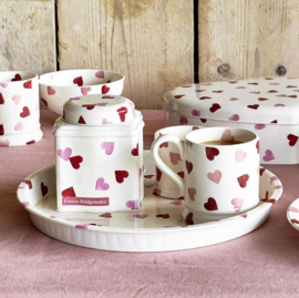 Emma Bridgewater Pink Hearts Dome Lid Curved Tin Caddy