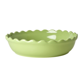 Rice Large Stoneware Pie Dish in Neon Green