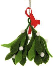 Meander Mistletoe hangend -vilt- 9 x 4 x 12,5 cm