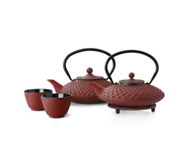 Bredemeijer  Cast Iron Tea Cups -set of 2- Xilin Red