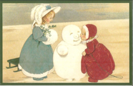 Meander Ansichtkaart Meisje kust Sneeuwpop