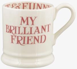 Emma Bridgewater Pink Toast - My Brilliant Friend - 1/2 Pint Mug