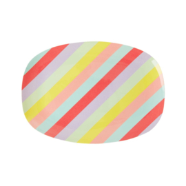 Rice Small Melamine Rectangular Plate - Summer Rush Print