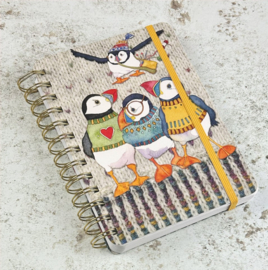 Emma Ball Medium WIRO Notebook with Pockets - Woolly Puffins