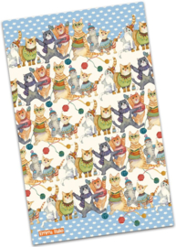 Emma Ball Cotton Tea Towel - Kittens in Mittens