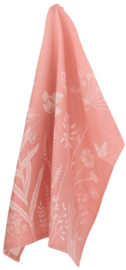 Bunzlau Tea Towel - Wild Flowers Pink
