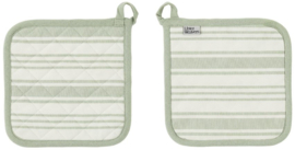 Ulster Weavers Heat Resistant Pot Mat - Sage Stripe - per stuk