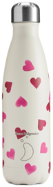 Chilly's Drink Bottle 500 ml Emma Bridgewater Pink Hearts -mat met reliëf-