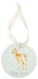 Wrendale Designs 'Hello Baby' Hanging Ornament