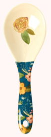 Rice Melamine Salad Spoon Selma's Fall Flower Print - 'Believe in Red Lipstick'