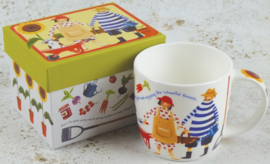 Emma Ball Mug with Gift Box - Mr & Mrs Fish - The Gardeners -mok met rond oor-